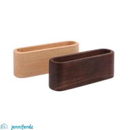 JENNIFERDZ Card Organizer Display Device Stationery Natural Beech Wood Desktop Storage Cards Stander