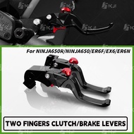 For Kawasaki NINJA650/R//ER6F/EX6/ER6N Two Fingers Short Brake Lever Racing Handle Levers Parts