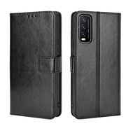 For Vivo Y20 Y20a Case Wallet PU Leather Back Cover Casing Vivo V2029 V2052 V2054 Phone Case Flip
