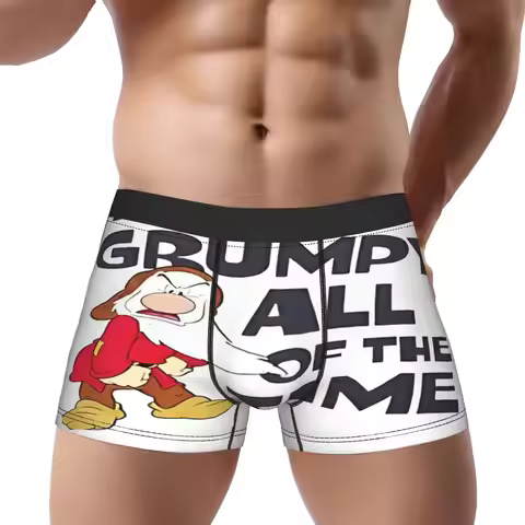 adults 18 plus boxers 100% Grumpy Underpants Homme Panties Men Underwear Comfortable Shorts Boxer Br