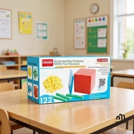 KOQZM] Kids Math Plaything: Base Ten Blocks Set with Counting Cubes new