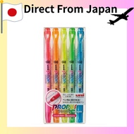 Mitsubishi Pencil Pro-Pass Window Highlighter, 5 Colors, PUS-102T.5C, 6cm x 14cm【Direct From Japan】