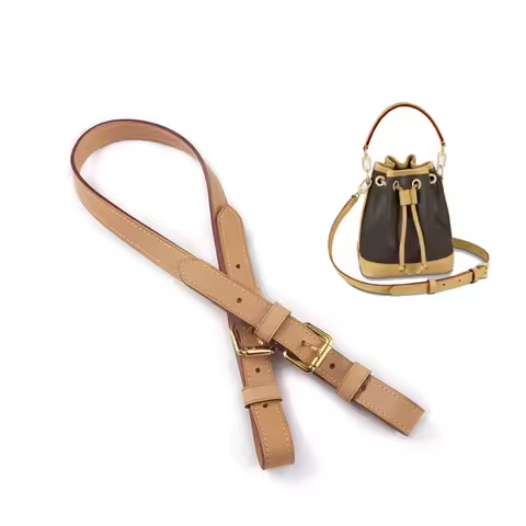 Adjustable Real Vachetta Leather Strap for LV Bucket Bag Noe BB Replacement Leather Straps Handbag A
