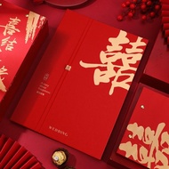 Guest Book Wedding Hard Cover Chinese Wedding Decoration Guestbook Sign in Signature Books Board Hig