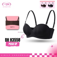 Lidily - BH H3558 Seamless Push Up Bra Without Wire Cup B | BH Wanita Comfortable, Anti-Plagiarism R