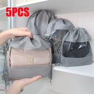 Dustproof Shoes Bag Transparent Bag Organizer Non-woven Drawstring Shoes Storage Bag