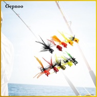 Gepnoo 10 Pieces Fly Fishing Poppers Kit Assorted Fly Fishing Lures Fly Fishing Flies for Trout Fly 