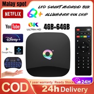 Q+Intelligent Ultra HD TV 4GB+32GB Allwine H6 Media Player with LED+Live Channel