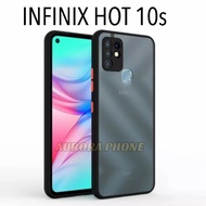 soft case infinix hot 10s frosted camera frosted infinix hot 10s - hitam