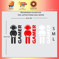 Gamer Sticker esports stiker reflective waterproof pantulan cahaya gaming desktop Car Motor Laptop H