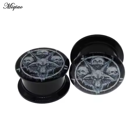 Miqiao 2pcs New Acrylic Ear Expander Pulley Ear Expander Screw Plug Perforation 6mm-25mm Body Pierci