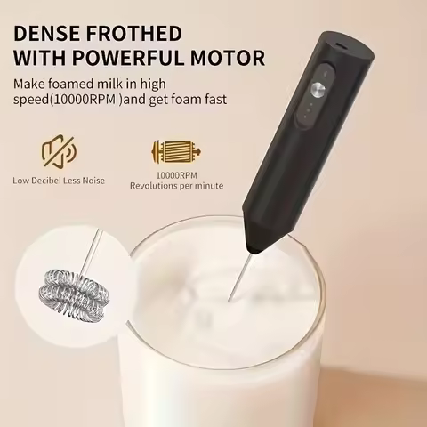 Portable Electric Milk Mixer, Handheld Mixer, USB Mini Coffee Machine Mixer, Cappuccino Cream Mixer,