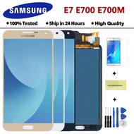 E700 screen Can adjust LCD For Samsung Galaxy E7 E700 E7000 E7009 E700F/H/M LCD Display Touch Screen