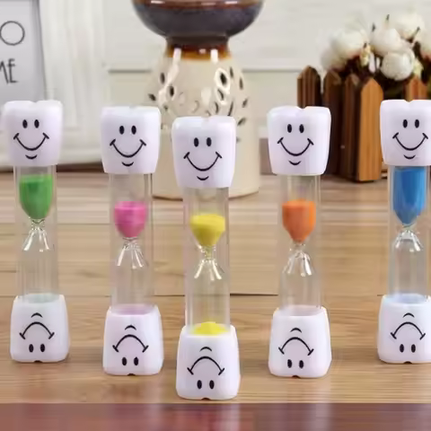 Smiling Face Hourglasses Children Kids Toothbrush Timer Sand Clock Egg Timers 3/5 Minutes For Tea Ca
