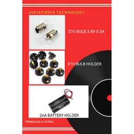 E10 Bulb & E10 Bulb holder 2AA Battery Holder