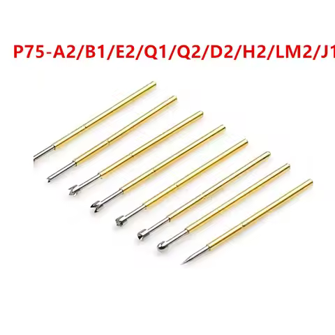 100PCS Spring Test Pin P75-A2 B1 E2 E3 D2 J1 Q1 Q2 H2 LM2 T2 Outer Diameter 1.02mm Length 16.5mm PCB