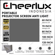 LAYAR Ratio 16:9 120 Inch Anti Light Projector Screen | Anti Light 4K Screen Projector | Screen Clot