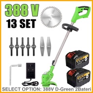 388v/288v/188v/12v Mesin Rumput Bateri Grass Cutter Electric Grass Trimmer Lawn Mower Cordless Pemot