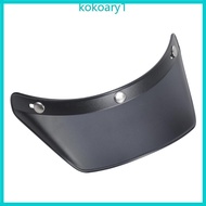 KOKO 3-Snap Motorcycle Open Face Helmet Visor Shield Vintage Universal Clear