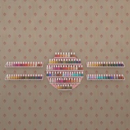 Combo Kệ đựng Sơn Nail hình Tròn + 4 Thanh Nail hình Trái Tim