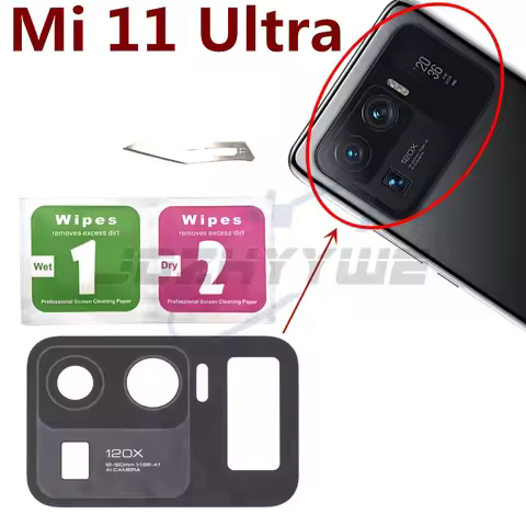 Rear Back Camera Glass Lens With Sticker For Xiaomi Mi 11T 10 10T Pro 10s 10i 11i 11X 11 Lite Ultra 