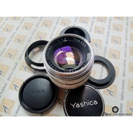 VG Manual Fixed Lens Ring FLARE Yashica Yashinon-DX 45mm f1.4 sony E mount BOKEH E-mount APSC Fullfr