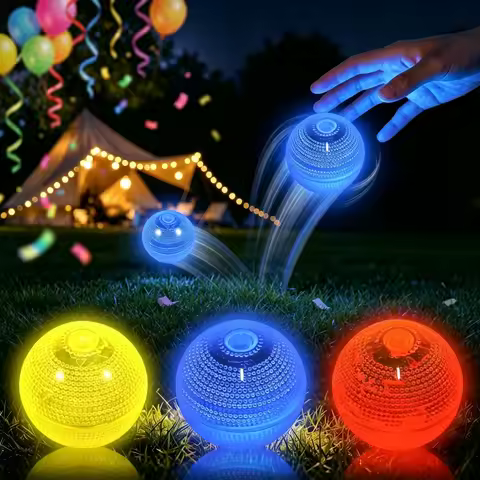 Luminous Bouncy Ball Glowing Party Ball Bounce or Tap Turn Light Glowing Ball for Holiday Carnival G