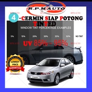 Tinted kereta Forte Black hitam Tinted 4Door 4Tingkap Siap Potong kia forte tinted kereta Forte tint