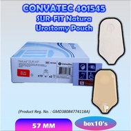 CONVATEC 401545 SUR-FIT NATURA UROSTOMY TRANSPARENT POUCH 57MM 10S