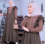 dress gamis airflow brokat mewah maxy anak remaja premium pakaian muslim model baru new original pak