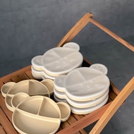 Invoice Taiwan 24H FDA Certified Large-Capacity Baby Tableware Little Bear Dinner Plate Silicone Suc