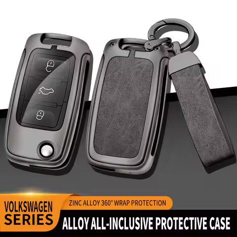 Zinc alloy car key case protector for Volkswagen Polo Tiguan Passat B5 B6 B7 Golf 4 5 6 MK6 Jetta La