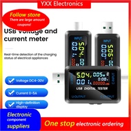 Multi functional digital voltage and current tester USB+C type USB interface charging cable DC teste