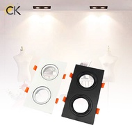 GU10 Eyeball Casing & LED GU10 Bulb | Adjustable Ceiling Spotlight | Single & Double | Black White