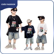 T-shirts for children, short-sleeved t-shirts with cute prints in many colors AO6