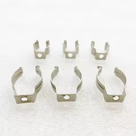 Camal 10pcs T8 T5 Fluorescent Tube Clip Holders 1"-1.5" Tube Holder Metal LED Tube Lamp Bases Bracke