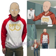 ℗♤✎ New Anime One Punch Man ไซตามะ Oppai เสื้อกันหนาวมีฮู้ดชุดคอสเพลย์ผู้หญิง