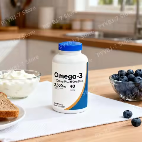 Fish Oil Omega 3 Softgels 2500mg High EPA DHA Supplement 120 Count Non GMO Gluten Free Daily Supplem