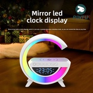 Smart Wireless Charging Table Lamp, Multifunctional Bluetooth Speaker&Alarm Clock - LED Bedside RGB 