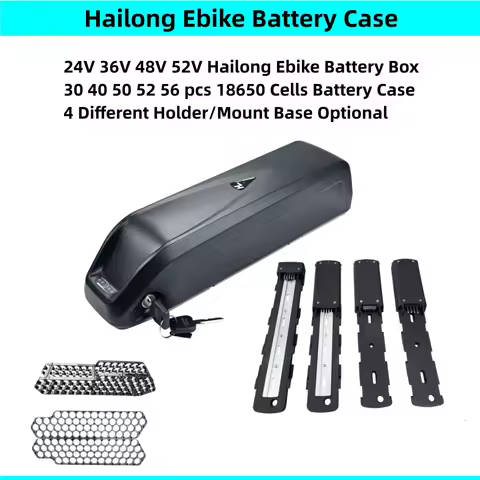 24V 36v 48v 52v Hailong 1 Down Tube Shark Ebike Battery Box 30 40 50 52 56 pcs18650 cells E-bike Bat