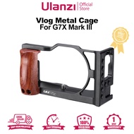 Ulanzi UURig C-G7X III Vlog Camera Cage for Canon G7X Mark III Aluminum Alloy Cage with Wooden Handle