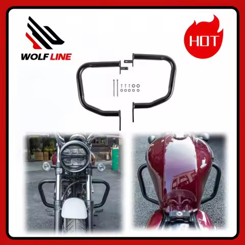 WOLFLINE Highway Crash Bars for Honda CB350 CB350S 2023-2024 Engine Guard Bumper Motorcycle Frame Pr