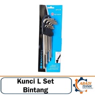 NEVADA 9-Piece Long Hex Key Set / Hex Key Set Hex Socket Allen Key Set