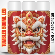 MERAH Oriental Harmony Tumbler – Luxurious Gold & Red Shades, Heat and Cold Resistant, 12 24 Hours, 