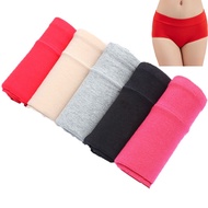 Yingbao 5pcs Womens Cotton  Brief Panties Stretch Ladies Female Underwear Plus Size