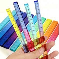 Transparent Gradient Ruler - Ruler, Children's School Ruler, Metric Transparent Gradient 3D Plastic 