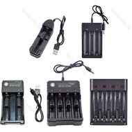 1/2/3/4Slots LED Light 5V 2A 4.2V 1000mA USB Port 10440 14500 16340 16650 14650 18350 18650 18500 Re