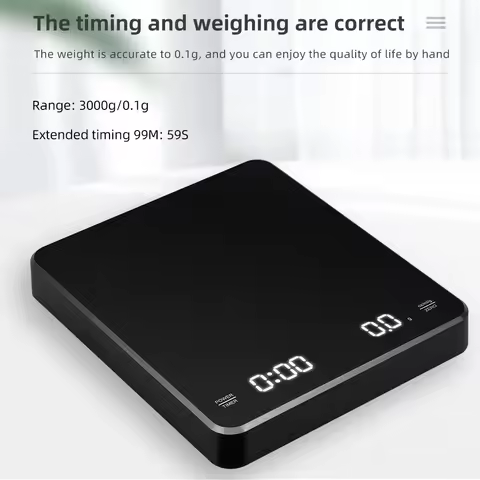 Electronic Timing Coffee Scale 3kg 0.1g Smart Drip Coffee Scales Type-C Charging Coffee Weight with 