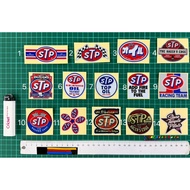 Sticker Retro STP Printing Size Kecil Pantulan Cahaya Waterproof #oldskull #stp Stp Racing Team / St