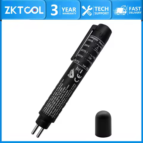 Upgraded Car Brake Fluid Tester (5-in-1 Detector) — Supports DOT3/DOT4/DOT5.1, Universal Brake Fluid